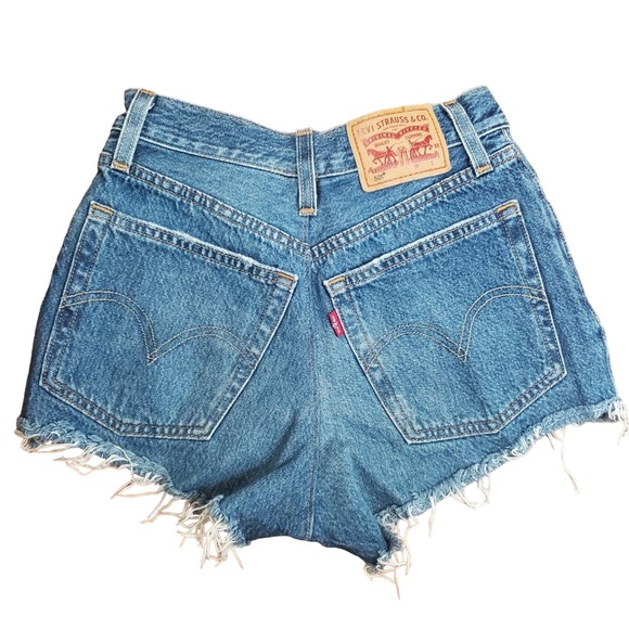 Levi's Pants - Levi's 501 Cut Off Denim Shorts Women's Waist Size 24 Button Fly Raw Hem Hi Rise